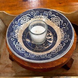 Vintage Old Willow Salad Bowl